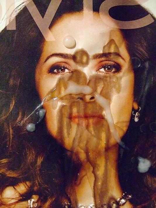 25P Salma Hayek, 10 Cum Loads Bukkakke