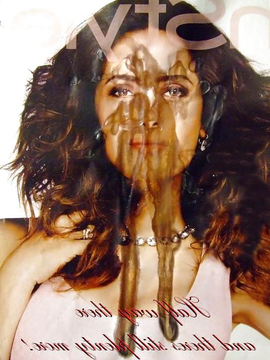 25P Salma Hayek, 10 Cum Loads Bukkakke