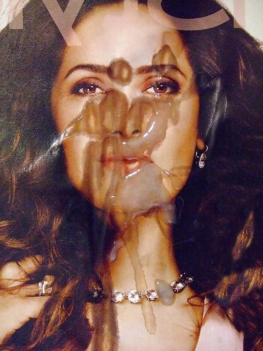 25P Salma Hayek, 10 Cum Loads Bukkakke