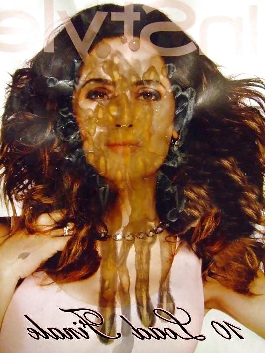 25P Salma Hayek, 10 Cum Loads Bukkakke