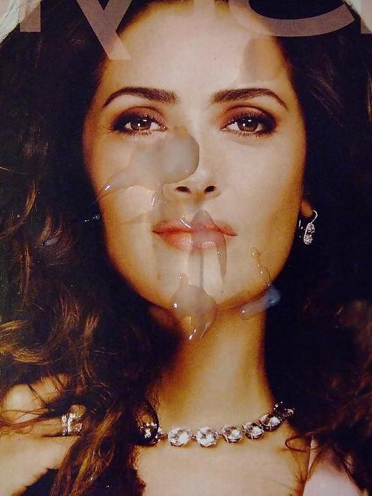 25P Salma Hayek, 10 Cum Loads Bukkakke