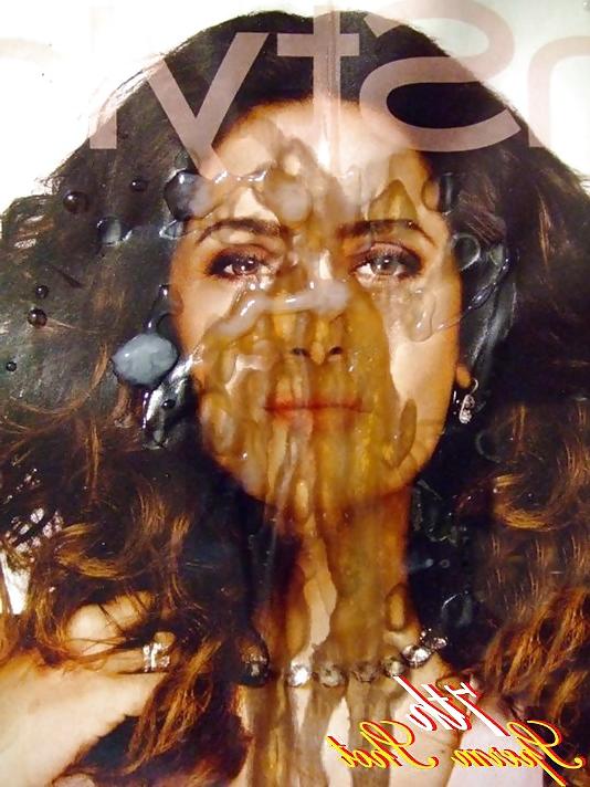 25P Salma Hayek, 10 Cum Loads Bukkakke