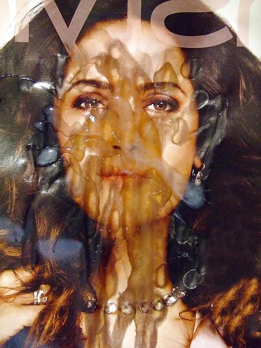 25P Salma Hayek, 10 Cum Loads Bukkakke