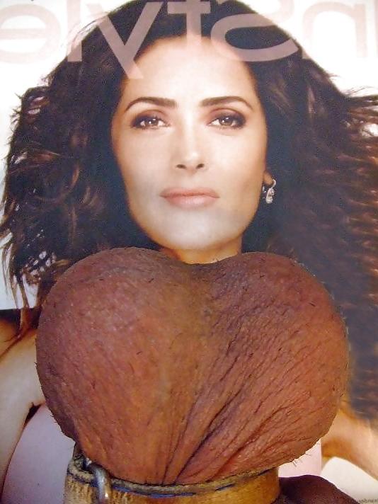 25P Salma Hayek, 10 Cum Loads Bukkakke