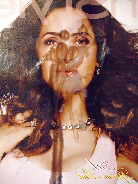 25P Salma Hayek, 10 Cum Loads Bukkakke