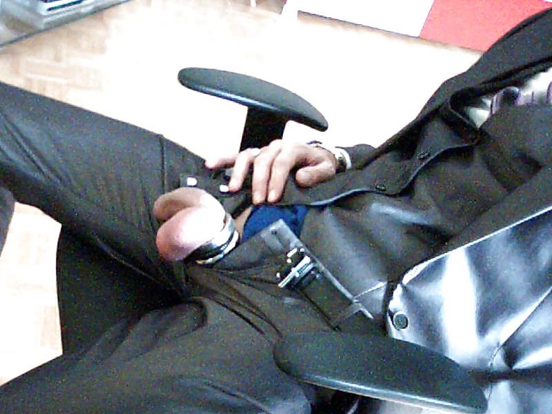 25P Horny in suit and shiny shorts