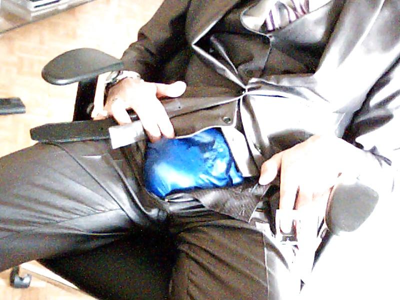 25P Horny in suit and shiny shorts