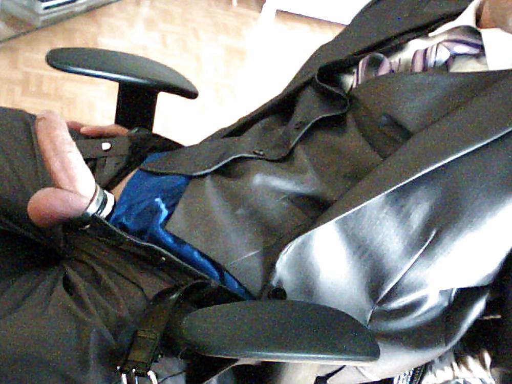 25P Horny in suit and shiny shorts