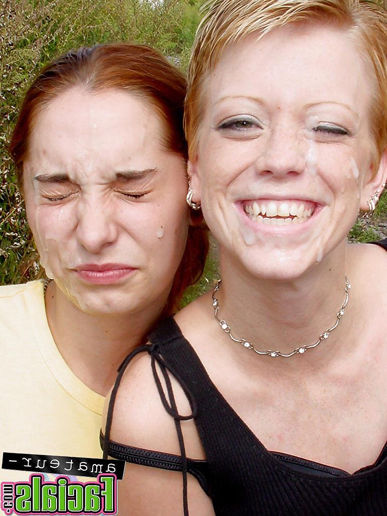 25P Little amateur facial sluts