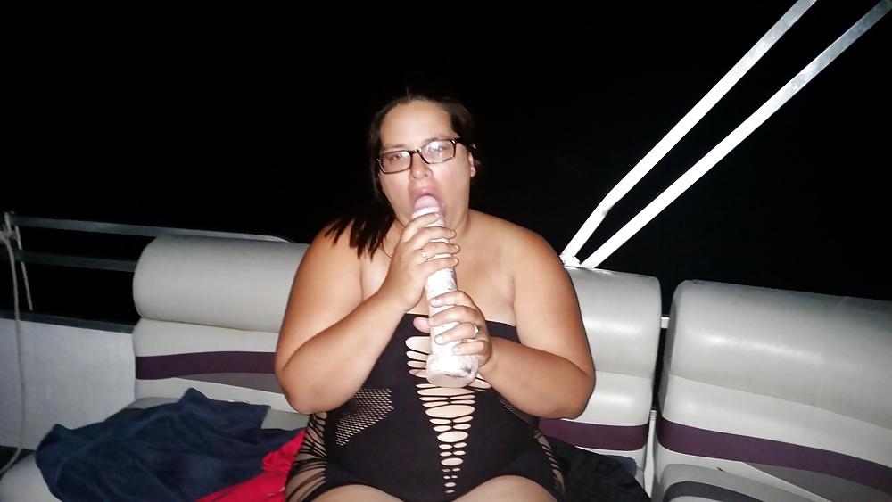 14P Megan on a boat