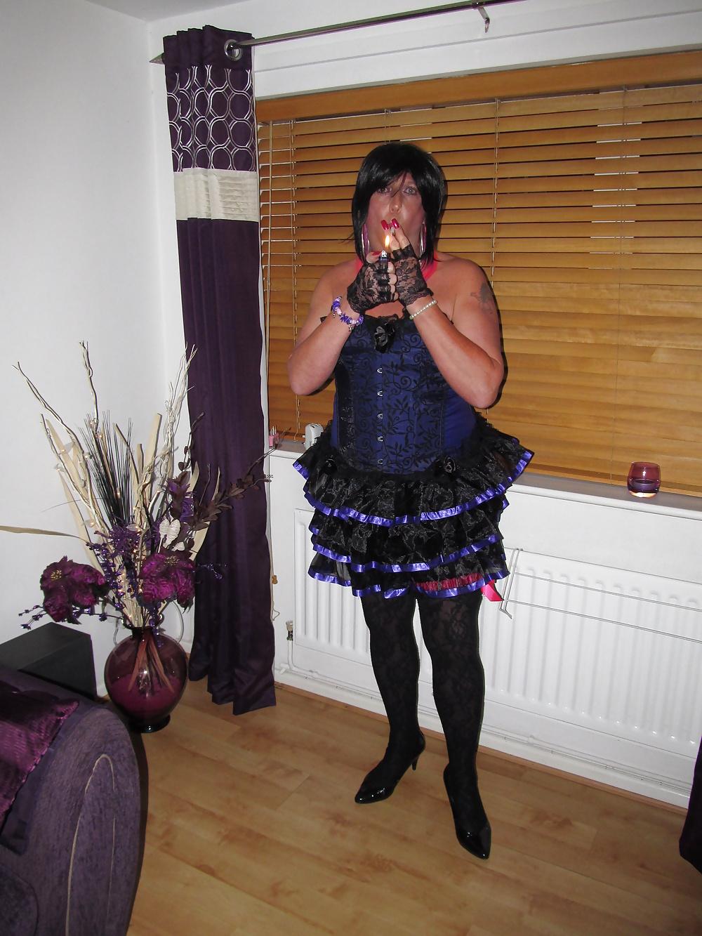 21P My new purple corset & Tu Tu