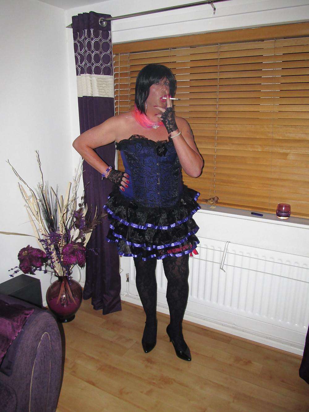 21P My new purple corset & Tu Tu