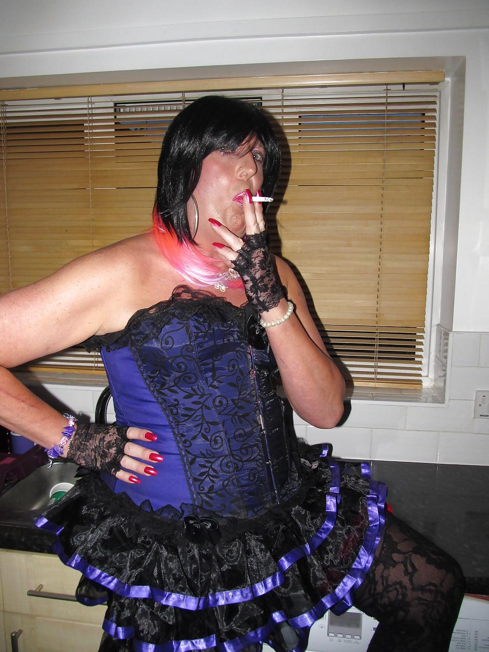 21P My new purple corset & Tu Tu