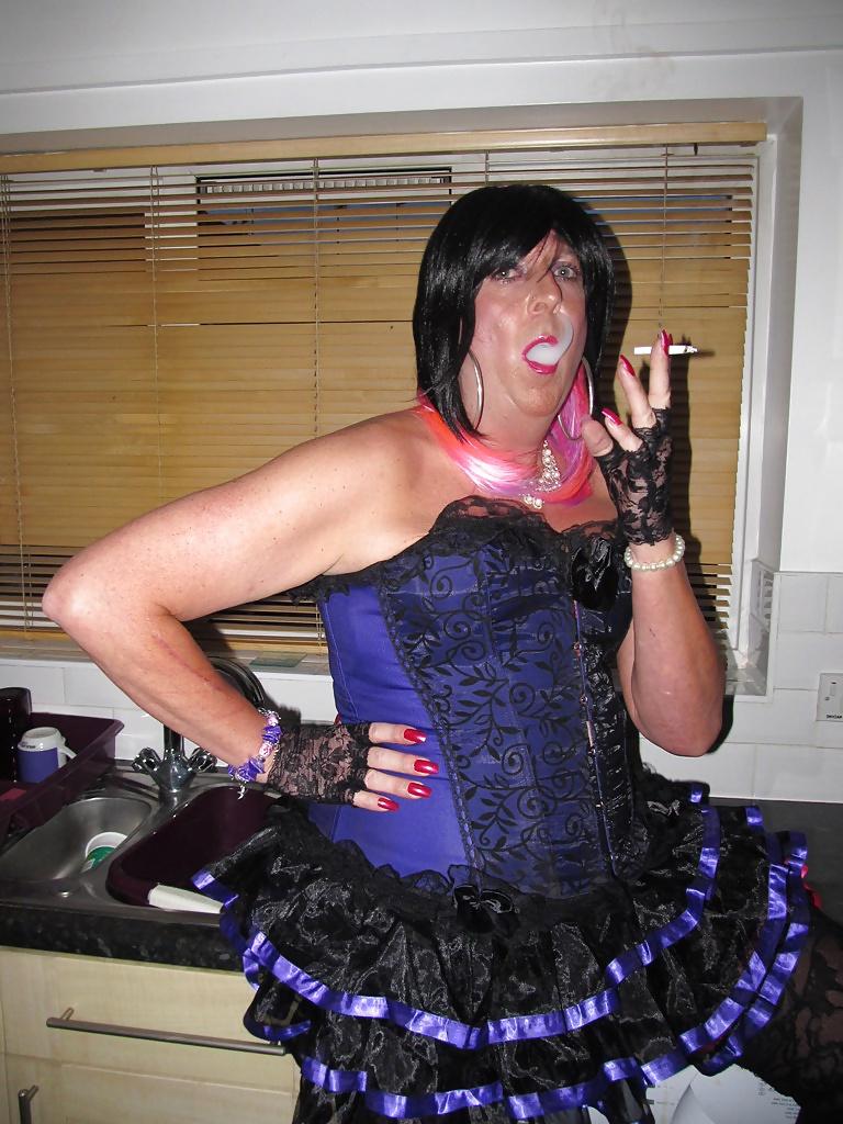 21P My new purple corset & Tu Tu