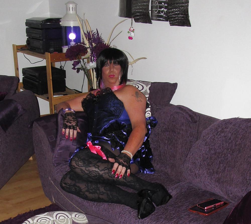 21P My new purple corset & Tu Tu