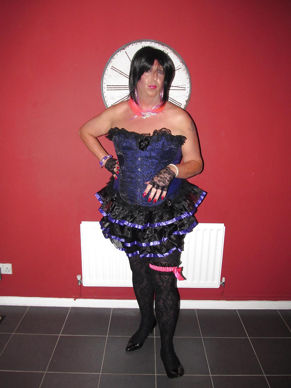 21P My new purple corset & Tu Tu