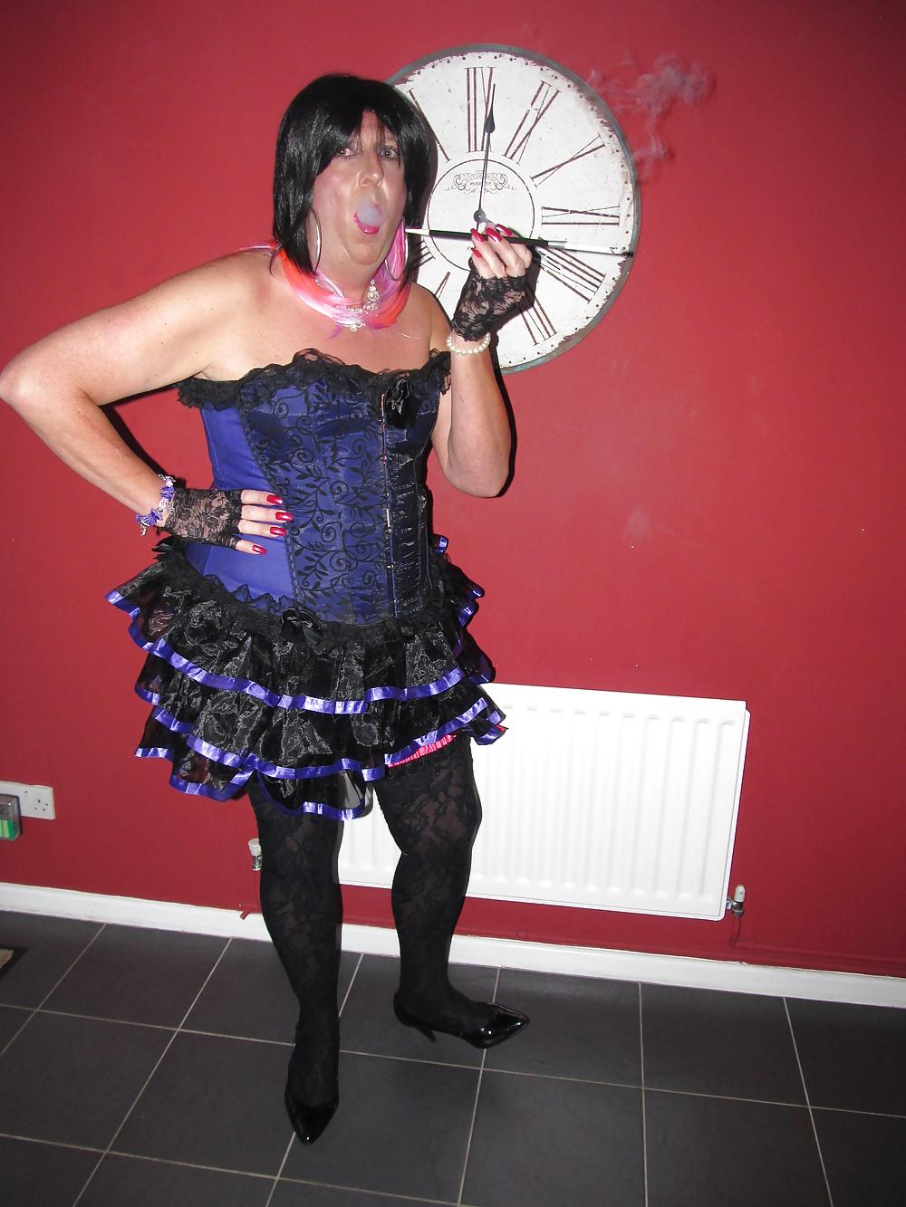 21P My new purple corset & Tu Tu