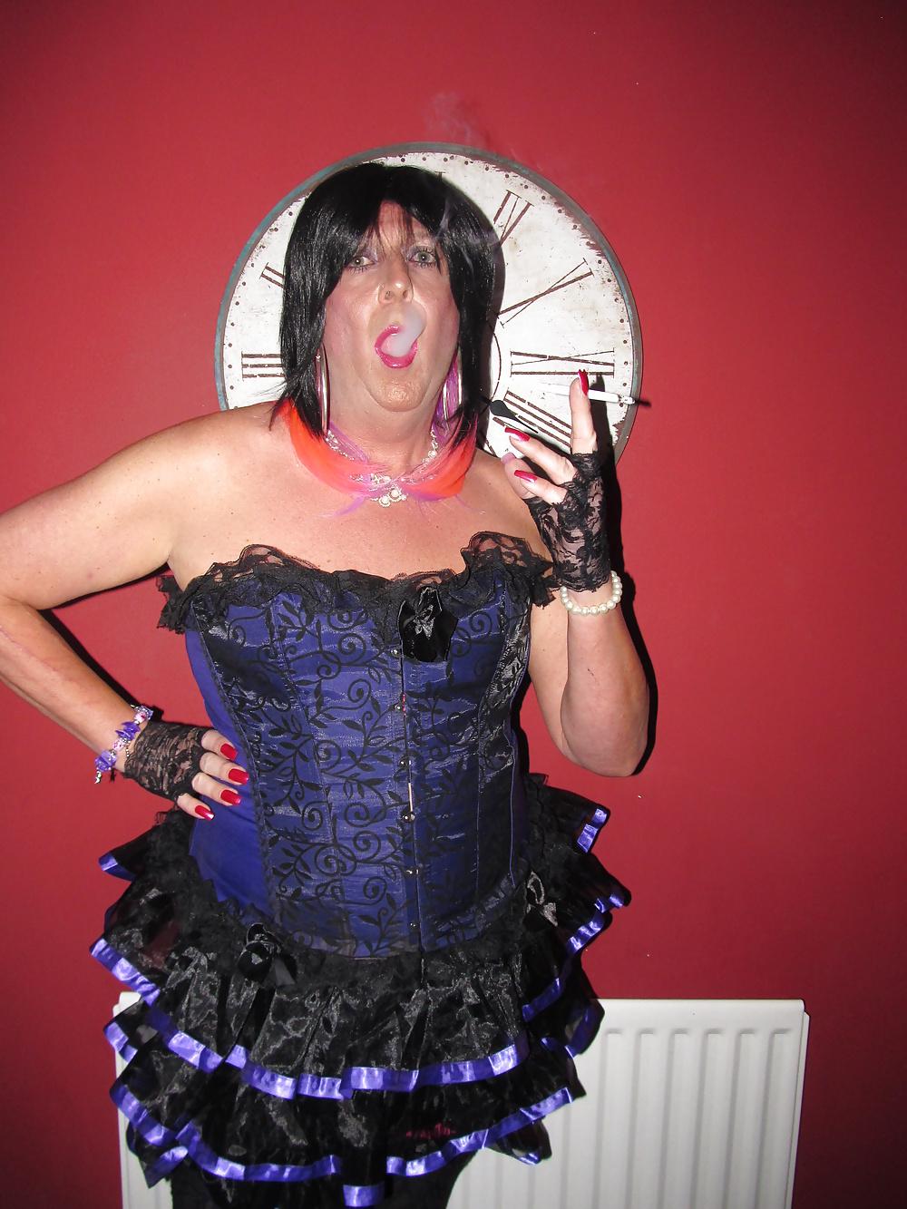 21P My new purple corset & Tu Tu
