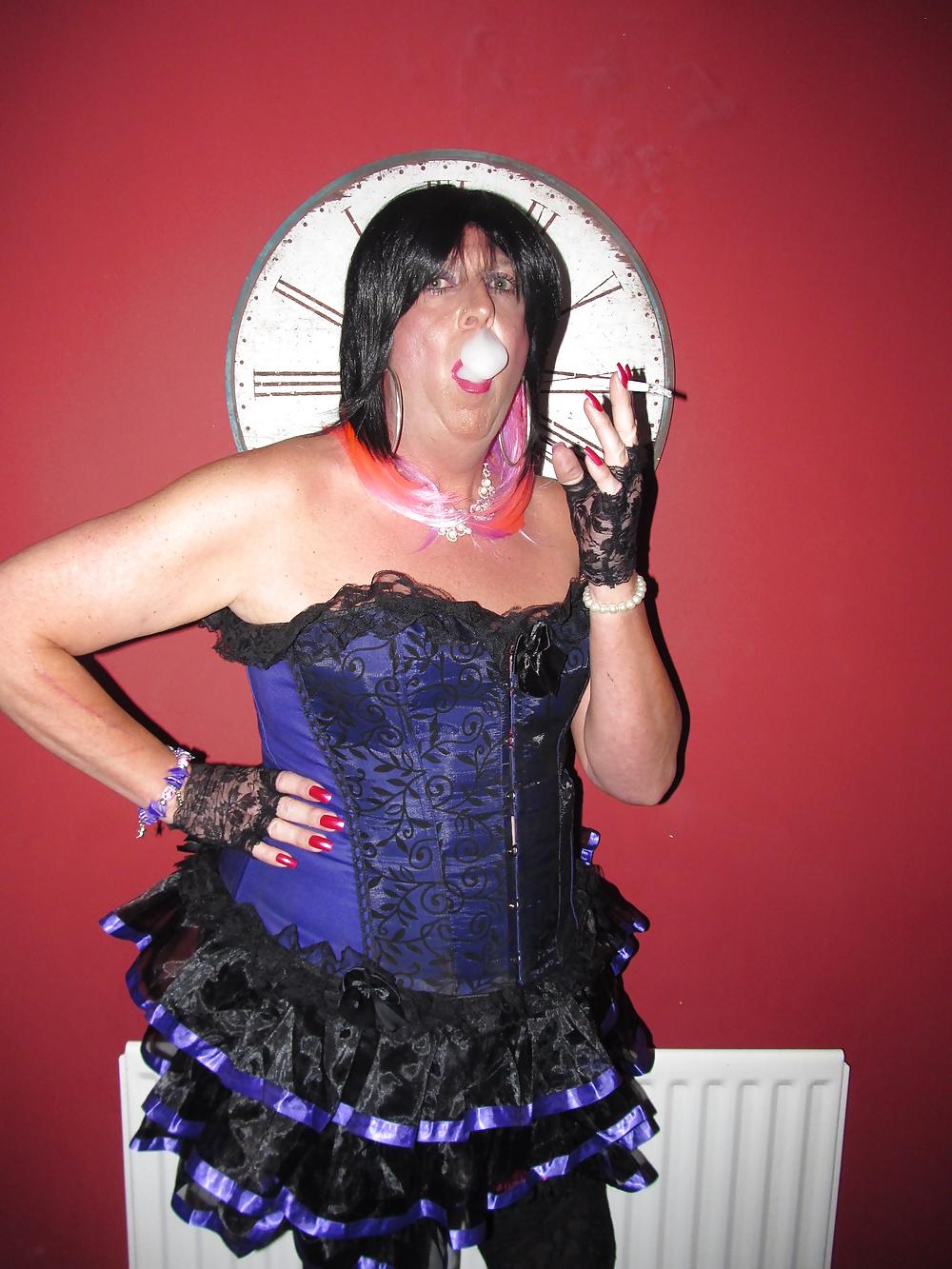21P My new purple corset & Tu Tu