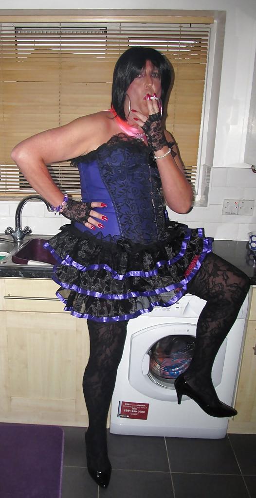 21P My new purple corset & Tu Tu