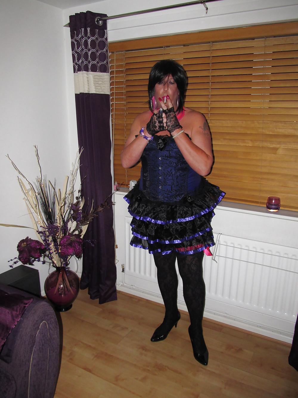 21P My new purple corset & Tu Tu