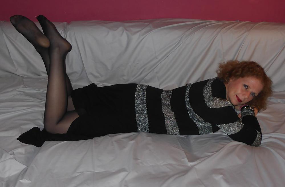 25P Wife dressed as French Maid, Stockings serving