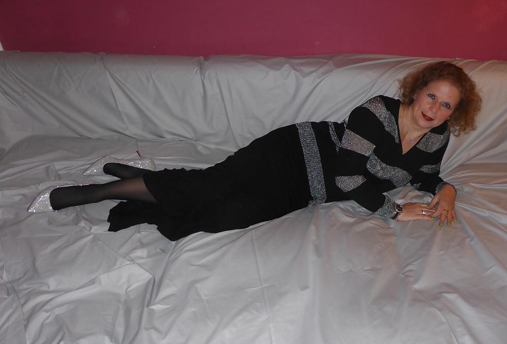 25P Wife dressed as French Maid, Stockings serving