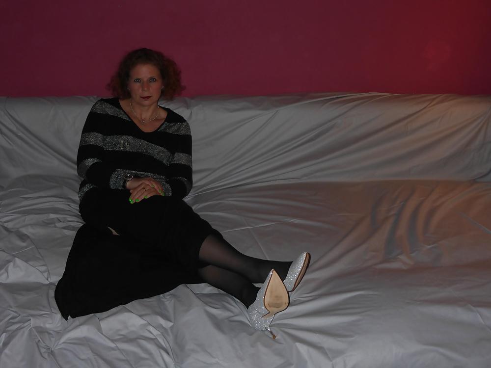 25P Wife dressed as French Maid, Stockings serving