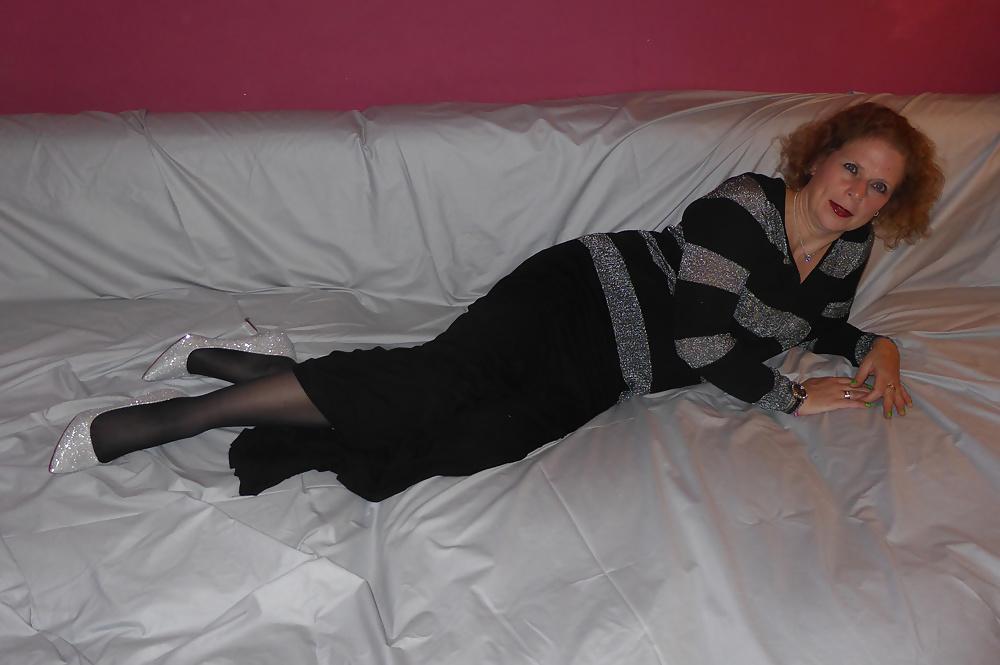 25P Wife dressed as French Maid, Stockings serving