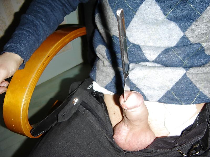 25P Knives spoons in the dick couteaux cuilleres dans la bite