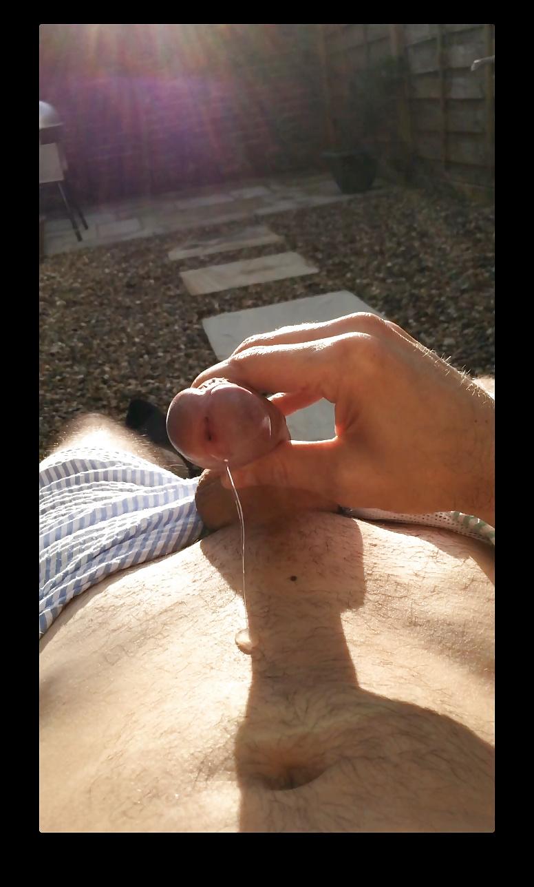 9P Loads of pre cum dripping from my throbbing helmet with cum