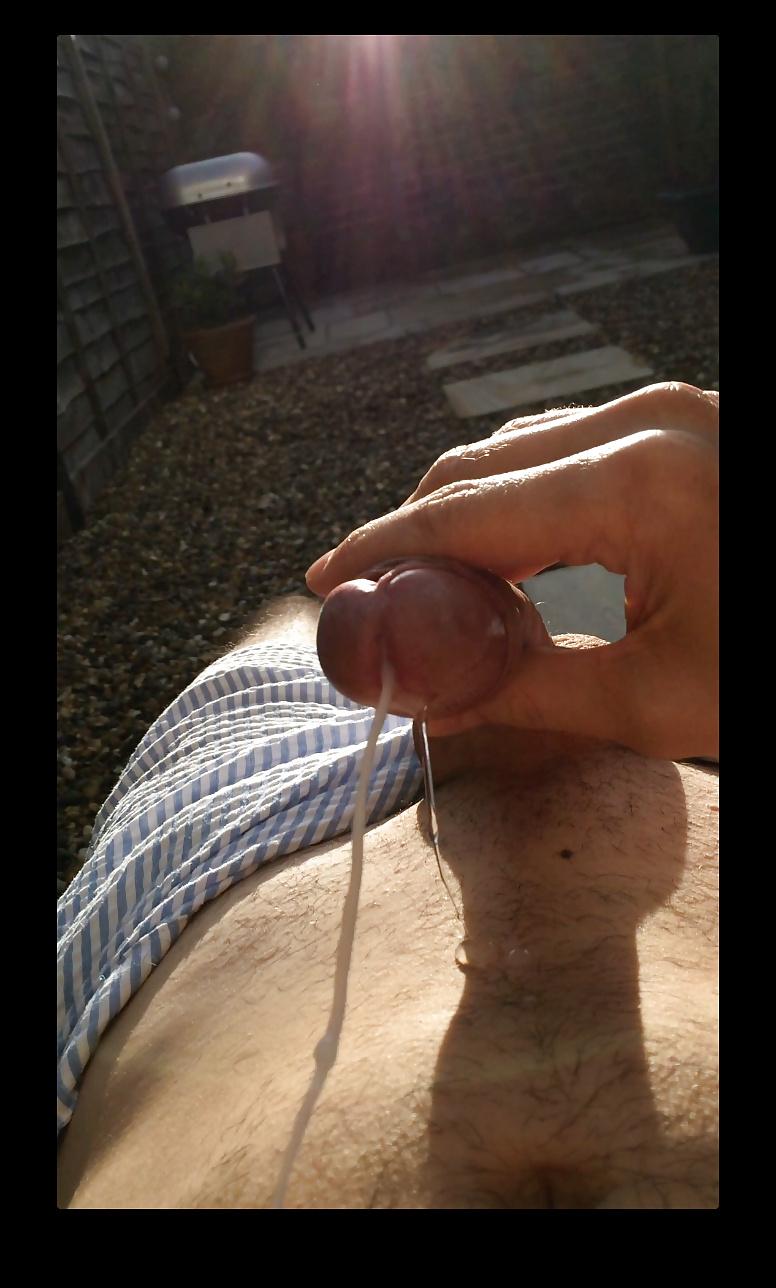 9P Loads of pre cum dripping from my throbbing helmet with cum