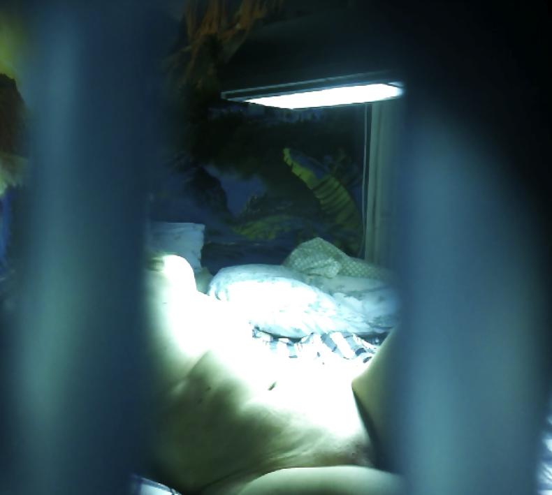 25P My wife tanning on hidden cam in our bedroom