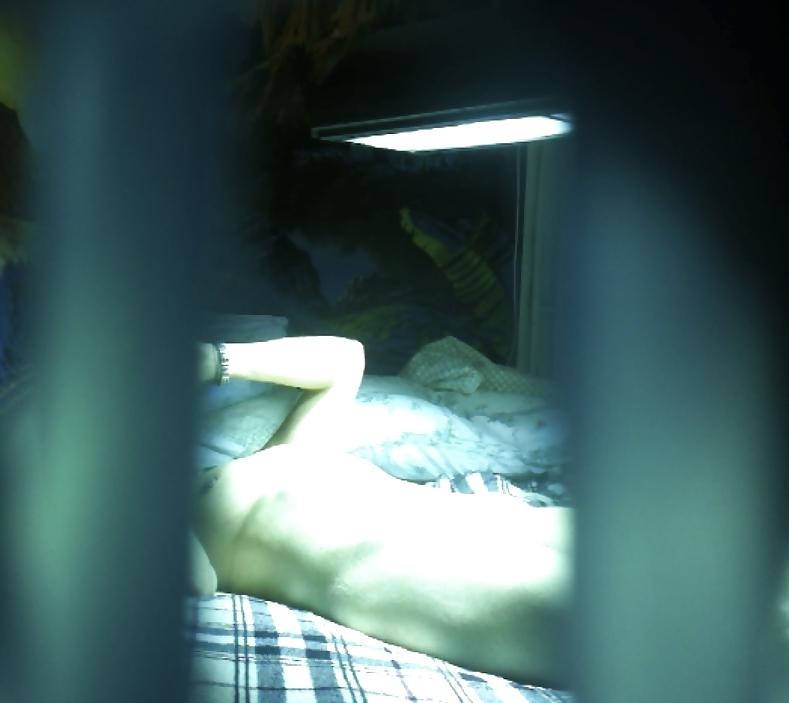 25P My wife tanning on hidden cam in our bedroom