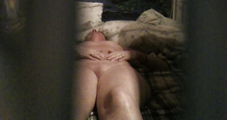 25P My wife tanning on hidden cam in our bedroom