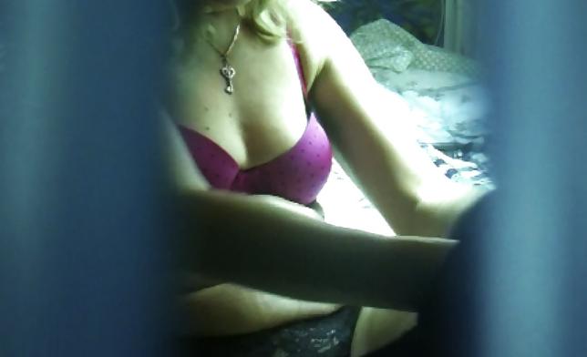25P My wife tanning on hidden cam in our bedroom