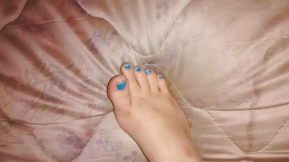 7P Blue and light blue toes