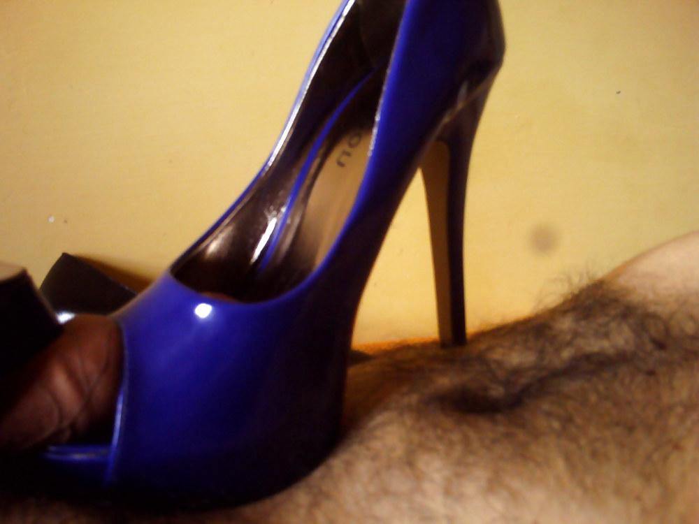 20P Fuck new heels shoes blue