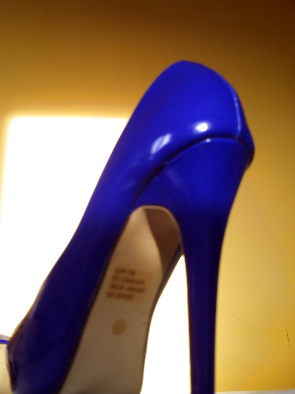 20P Fuck new heels shoes blue