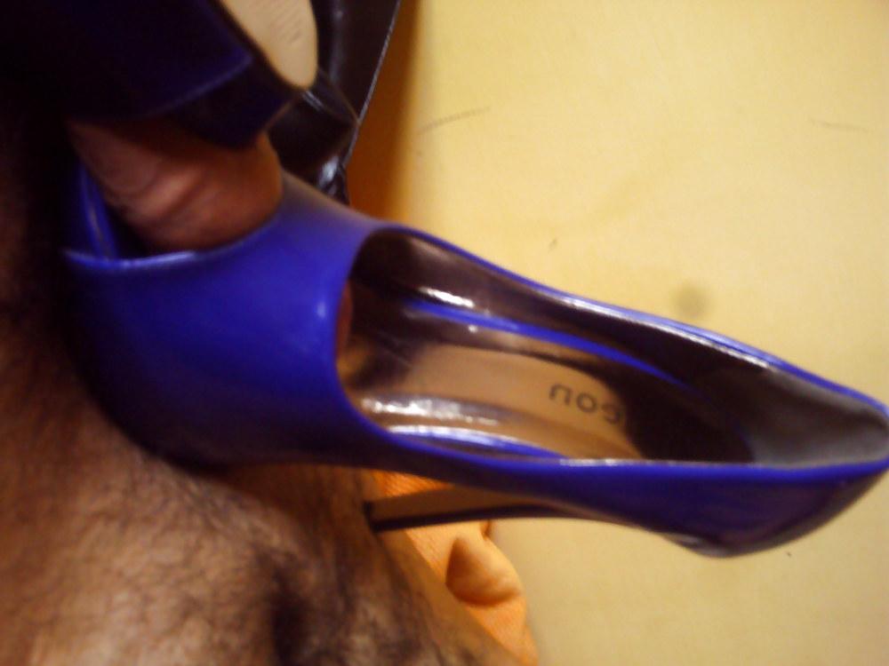 20P Fuck new heels shoes blue