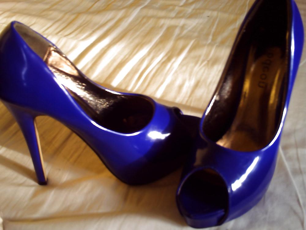 20P Fuck new heels shoes blue