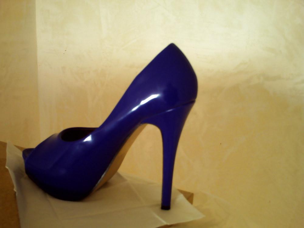 20P Fuck new heels shoes blue