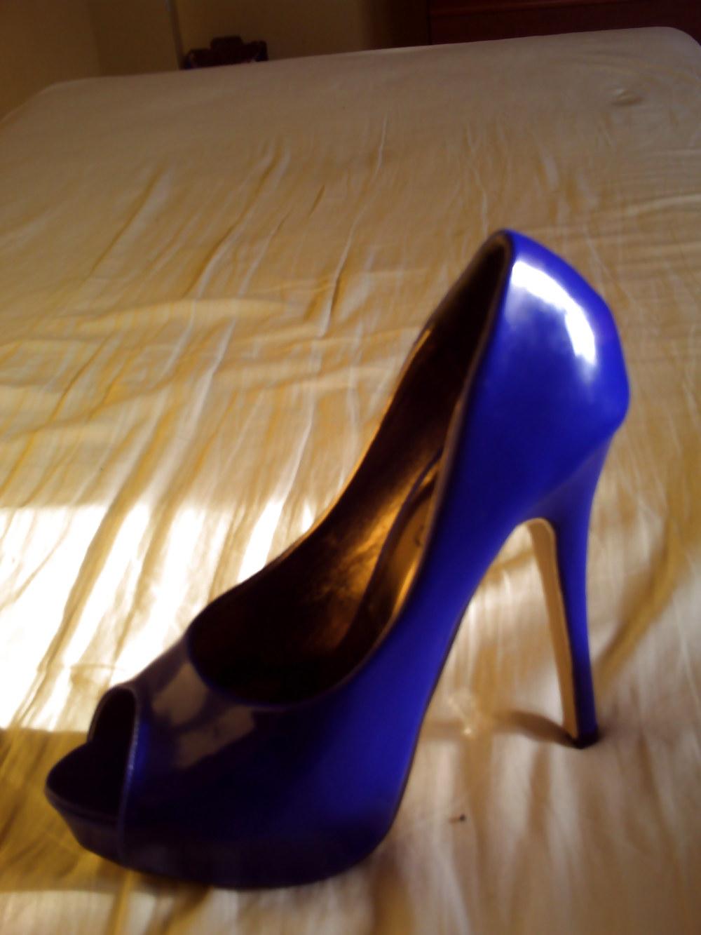 20P Fuck new heels shoes blue