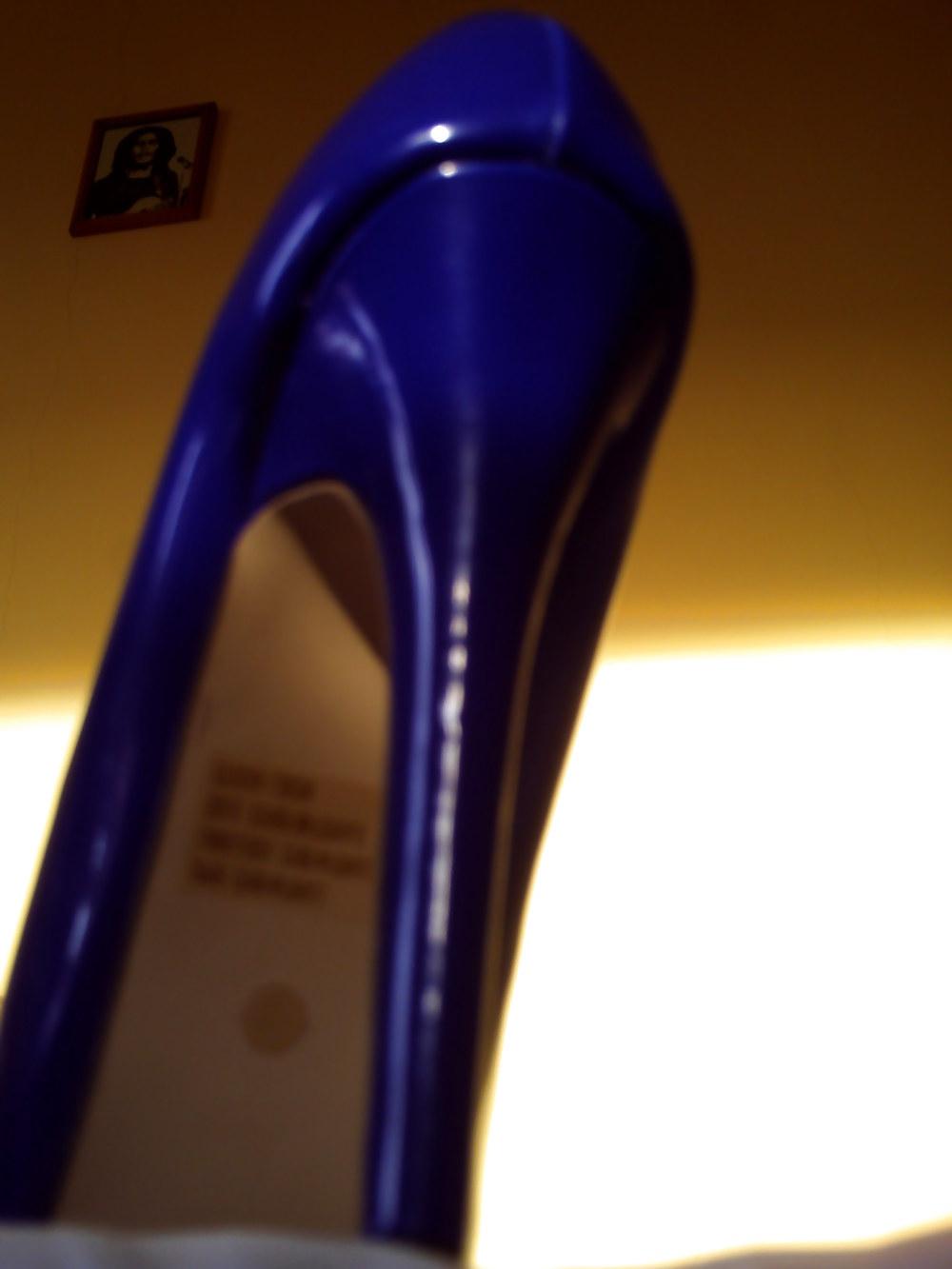 20P Fuck new heels shoes blue