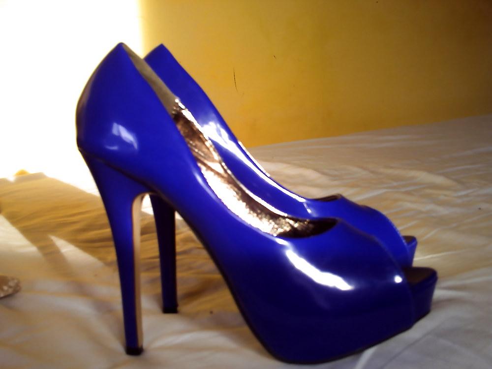 20P Fuck new heels shoes blue