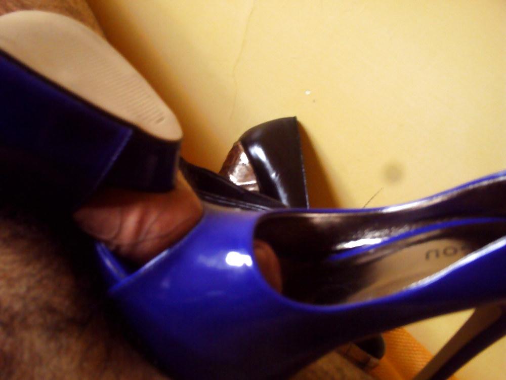 20P Fuck new heels shoes blue