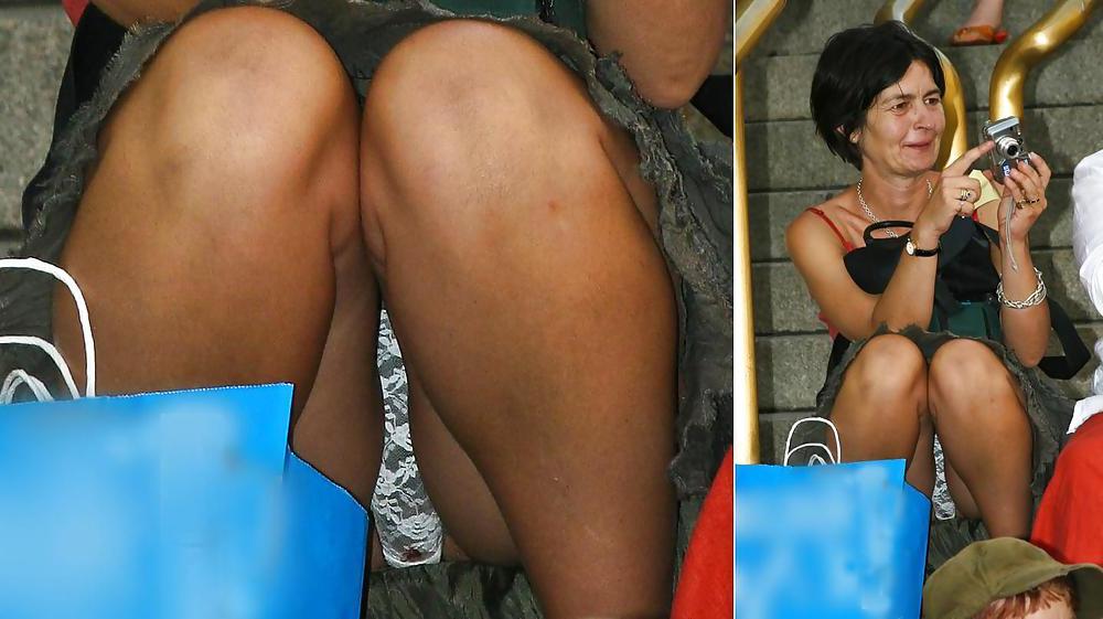 11P Candid voyeur upskirt with dirty panties and thongs