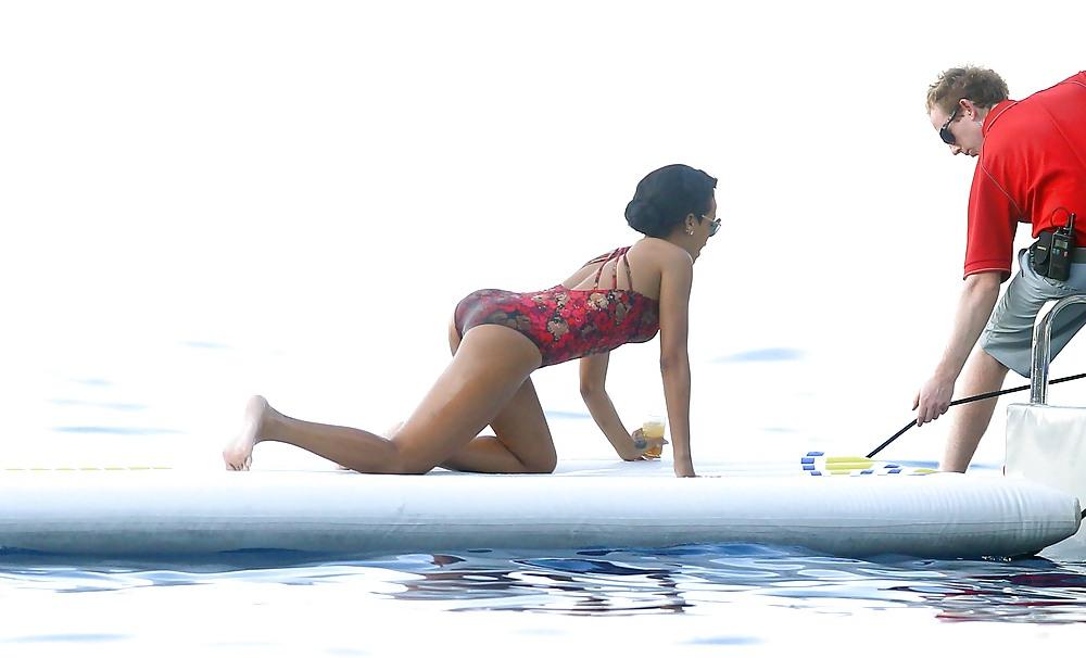 25P Rihanna swimsuit in France FUCKABLE ASS