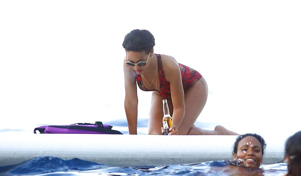25P Rihanna swimsuit in France FUCKABLE ASS