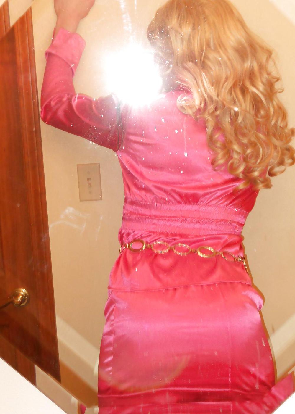 10P Pink Satin Suit Sissy Vanessa